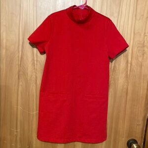 Red Short Sleeve Dress